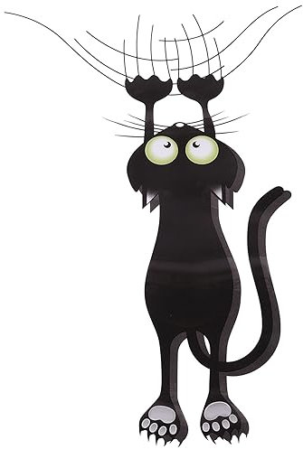 VOSAREA Autoaufkleber Katze Schwarz, Lustige Autoaufkleber Tiere Katze Kratzer Auto Aufkleber Fenstersticker Deko Katzenaufkleber für Auto Dekoration Motorrad