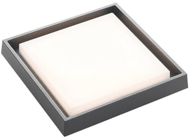 Lucande LED Deckenleuchten Birta (spritzwassergeschützt (Modern) in Alu aus Aluminium, Außenleuchte für Garten Terasse Balkon & Haus Deckenleuchte