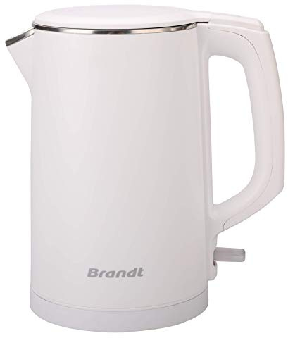 Bouilloire-BO1518CTW- 1,5L- Parois tempéréebase 360°C- résistance cachée- ouverture du couvercle sur la poignée- enrouleur de cable-blanc