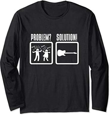 Gitarre Musik Lustiges Weihnachts Geschenk Shirt Idee Witzig Langarmshirt