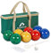 ApudArmis Bocce Balls Set, Outdoor Family Bocce Game for Backyard/Lawn/Beach - Set of 8 Poly-Resin Balls & 1 Pallino & Nylon Carrying Case & Measuring Rope (90mm)