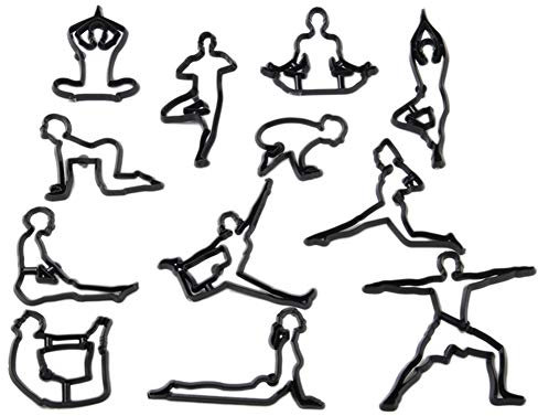 12 Pc/Satz Yoga Theme Ausstecher Kunststoff Fondant Cutter Kuchen, Die Werkzeuge Backe Kuchen-form
