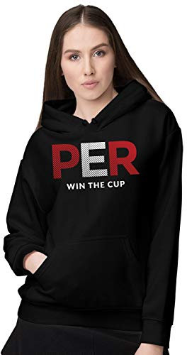 BLAK TEE Damen Peru Will Win The Football CupKapuzenpullover L