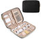 bagsmart Small Travel Electronics Cable Organizer Bag for Hard Drives, Cables, USB Cable, SD Card (Black)