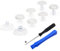 eXtremeRate ThumbsGear Joysticks Ajustable para ps4 5 Mando Joystick Ergonómico Intercambiable con Grip Convexo y Cóncavo de 3 Alturas Thumbsticks para ps4 Pro/Slim para ps5 Control-Transparente