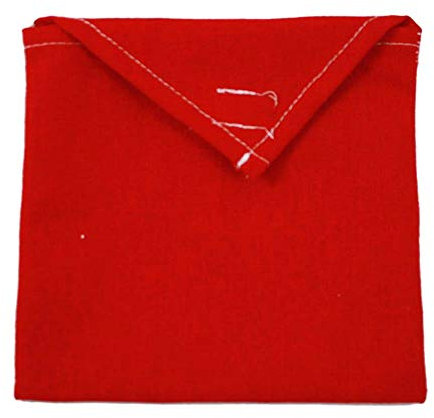 ALMATEX Bustina Porta Tutto Tinta Unita cm.14×13 in stoffa chiusura a strappo - Made In Italy (Rosso)