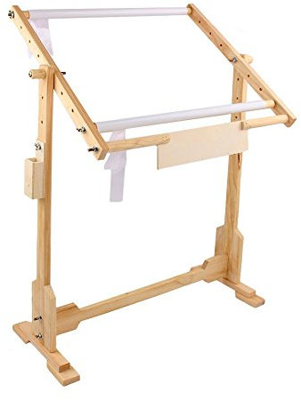 Stickrahmen Eckig, Kreuzstich Ständer, stickrahmen Holz mit Ständer, 9CT stickrahmen ständer Tapisserie Reifen 50cm,360 Grad Schwenkdeckel
