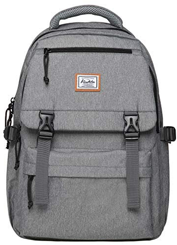 KAUKKO Schöner und durchdachter Rucksack mit Laptopfach für 15 Zoll Schule Uni 22L, Grau Jnl-ks23-09, one size, Tagesrucksack