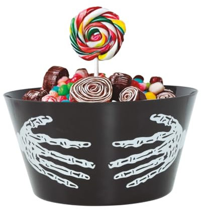 Horror-Shop Halloween Partyschüssel mit Skelett Hand als Motiv 30 cm