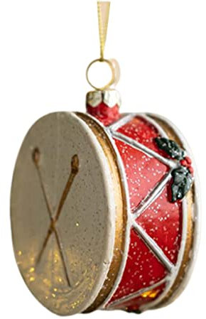 follwer0 Weihnachtsbaum hängende Anhänger Haus Kranz Trommel Anhänger Ornamente für Weihnachtsbaum hängen Charms Home Party Decor