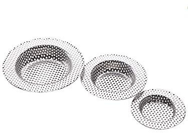 ACAREY Colador para fregadero de cocina, Rejilla Sumidero, de acero inoxidable, 3 unidades, para cocina