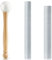 Nuanchu 3-teiliges Kristall-Klangschalen-Schlägel-Set, inklusive dickem Wildlederklöppel, massiver und hohler Klangschalenstab, Kristall-Klangschalen-Gummihammer mit Holzgriff zum Spielen (Silber)