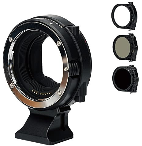 JJC EF - EOS R Adapter mit Drop-In C-PL + Variablem ND Filter, ersetzt Canon Drop-In Filter Mount Adapter für Canon EF/EF-S Objektiv auf RF Mount Kamera EOS R10 R7 R6 R5 R RP