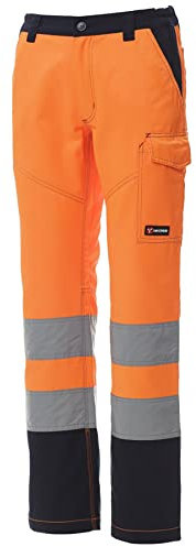 Mivaro Damen Arbeitshose Orange - Größe M - Warnschutz Bundhose mit Reflexstreifen nach EN ISO 20471 Klasse 2, Regular Fit, Taschen, robuster Stoff, für Straßenbau, Lagerlogistik, Freizeit, Arbeit