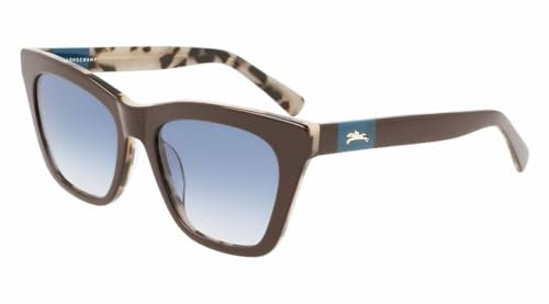 LONGCHAMP Damen LO715S Sonnenbrille, BROWN/MILKY HAVANA, 54