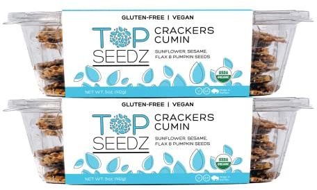 Top Seedz Organic Cumin Seed Crackers, 5 oz, 2 Pack