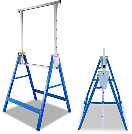 Jopassy 2x Gerüstbock Klappbock 7-fach höhenverstellbar 81-130 cm Gerüste 400 kg Unterstellbock Arbeit Gestelle Arbeitsbock
