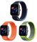 ZoRoll 3 Pezzi 20mm Cinturino per Amazfit Active 2/Active/GTR Mini/GTS 4 Mini/GTS 4/GTS 3/GTS 2e/GTS 2 Mini, Nylon Ricambio Bracciale per Amazfit GTR 42mm/Bip/Bip lite - Giallo verde+Blu Scuro+Arancia
