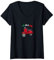 Femme Biker Bike Rider moto d'Italie Amour Italie Scooter T-Shirt avec Col en V
