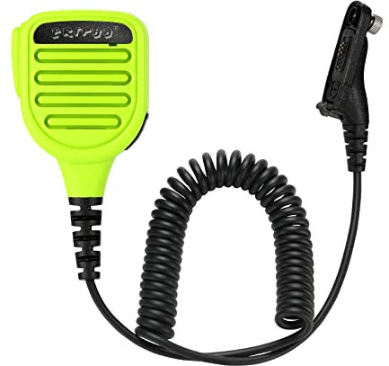 ERIPHA Shoulder Mic Speaker Compatible with Motorola XPR 7550 7550e 6550 Waterproof IP56 Two Way Radio Speaker Microphone with 3.5mm Jack (Green)