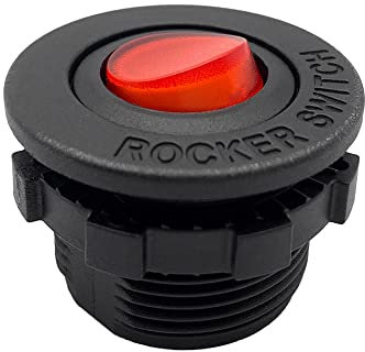 Offgridtec 12V 10A Kippschalter, Flush-Mount-Gewindedesign, Kompakte & langlebige Kunststoffbauweise, Schneller Stromabschaltung, Passend für Gehäuse, Für DIY, Automobil, Marine & Steuerpanele