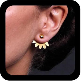 Inilbran Boho Lotus Ohrstecker Ohrringe Gold Blatt Ohrstecker Vintage Lotus Ohrringe Vorne Hinten Ohrringe Minimalistisch Ohrringe Schmuck Für Frauen Und Mädchen