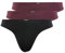 bruno banani Herren Strings Bale - 3er Set - Bequeme Herren Strings - Atmungaktive Mikrofaser - Hohe Bewegungsfreiheit - Niedrige Bundhöhe schwarz//Bordeaux//Bordeaux, L