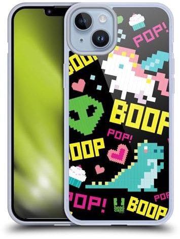 Head Case Designs Diversión De Pixel Tendencias Pop Caso de Gel Suave Compatible con Apple iPhone 14 Plus