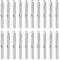 sourcing map 20Stk Aufschieben Ende Klammern 40mm Rohr Kugel Perle Schieber Crimp Ende für Mehrfache Stränge DIY Handwerk Herstellung Silber Ton