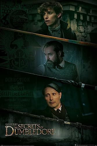 Grindstore Laminiertes Maxi-Poster Fantastic Beasts The Secrets of Dumbledore (Drei Zauberstäbe)