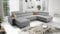 All4All Ecksofa mit Schlaffunktion Gonti VI 360x217 cm - Schlafsofa mit Bettkasten - Sofa in U-Form - Wohnlandschaft XXL Sofa - Eckcouch Groß - Seite Links - Hellgrau - Gewebe - Modern 26