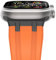 NewWays Bracelet de sport, en silicone, souple, 49, 45, 44, 42 mm, pour Apple Watch, iWatch Ultra 2/Ultra séries 9, 8, 7, 6, SE, 5, 4, 3, 2, 1, hommes et femmes, avec connecteur, orange/noir