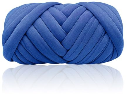 Yuragim Dicke Wolle zum Handstricken, 500g Länge 25M Sperrige Armstricken Chunky Yarn zum Häkeln, DIY Hand Chunky Strickdecke für Sticken Werfen Sofa Decke (Dunkelblau)
