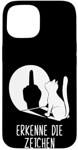 Schatten Katzen Handyhülle Erkenne die Zeichen Hülle für iPhone 15