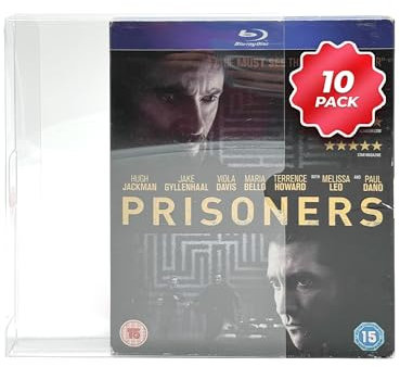 Premium Steelbook Slipcovers Protector Compatible with Blu-Ray Custom Fit Visible Spine 0.35mm Crystal Clear PET With J-Card Pack Sizes 10-Pack