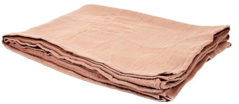 Plaid en Gaze de Coton Rose Poudré 120x150cm