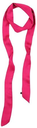 Damen Satin Gürtel 5cm x 195cm Band Imitated Silk Lange Schal Kleid Bund Hut Zubehör (Dark Rose)