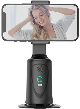 NaMa 360° Smart Tracking Auto Face Gimbal Motion Sensor Mobile Holder, suitable for all smart phones and also for Tripods use for tiktoks vlogs video callings with Remote (No APP Required)