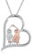 TANGPOET Schwester Halskette von Schwester 925 Sterling Silber Schwester Anhänger Herz graviert Not Sisters By Blood But Sisters By Heart, Geburtstagsgeschenke Schwester Geschenke für Schwestern Sie