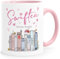 SpecialMe® Tasse Musik Fan Swiftea Geschenk personalisiert mit Namen Best of Album Geschenkidee Freundin Kollegin Familie Personalisiert weiss-innen-rosa standard