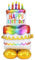 DazzJoy XXL Luftballon Happy Birthday Stehend, Folienballon für Kindergeburtstag Deko, Ballons für Mädchen Junge, Helium Geburtstag Luftballons