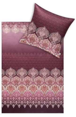 ESTELLA Mako Interlock Jersey Bettwäsche Sophia aubergine 1 Bettbezug 155 x 220 cm + 1 Kissenbezug 80 x 80 cm