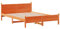 vidaXL Cadre de lit sans Matelas Cire Marron 140x190cm Bois pin Massif, Meuble de Chambre à Coucher, sommier, lit en Bois, lit, lit Double