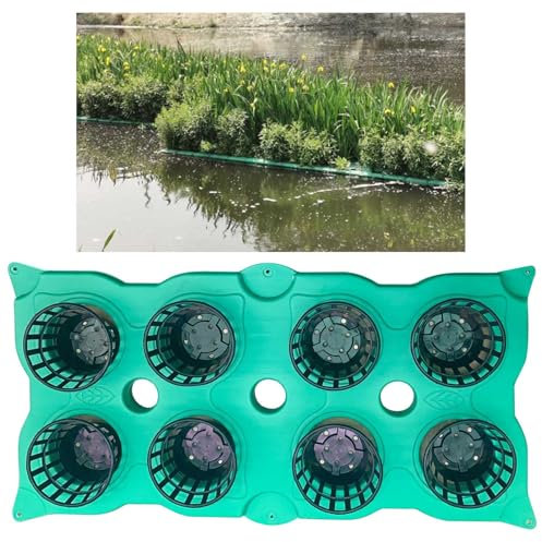 Aquaponics Panier de plantation île flottante pour grands étangs Pots de pépinière de plantes aquatiques sur conteneurs de plate-forme flottante 39,4 x 50,7 cm (couleur : planteur A taille : 10