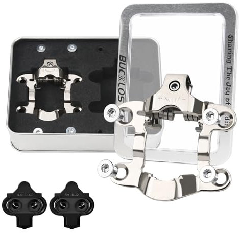 Bucklos SPD-Adapter für Peloton Bike & Bike+ – Pedal, konvertiert Delta-Pedale in SPD-Clip für Shimano SPD-Schuhe, Indoor-Heimtrainer-Zubehör für Freunde, Familie, Spin-Klasse