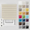 Estika Doppelrollo mit Bohren 120x220 cm Farbe: Creme Farben, Rollo Deckenmontage und Wandmontage Fenster rollos für innen, Jalousien Fenster, Tür Rollo