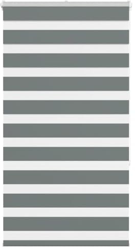 vidaXL Doppelrollo Dunkelgrau 80x150 cm Stoffbreite 75,9 cm Polyester