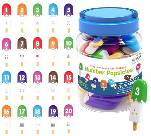 Lpsdssre Number Matching Game | Ice Cream Recognition Toys | Preschool Educational Toys | Popsicle Letter Matching Toy | Kindergarten Manipulatives Engaging Educational Fun for Classroom
