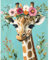 DAERLE Jirafa con Corona de Flores Kit de Pintura por Números para Adultos en Lienzo con Pigmento Acrílico, Jirafa, Pintura al Óleo DIY para Decoración del Hogar 30x40cm