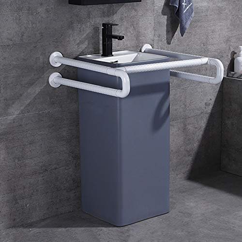HAVVMK Barra de Apoyo para Inodoro, Barra de Seguridad para Inodoro con pasamanos sin barreras, pasamanos para Lavabo, pasamanos para Ducha, baño para Personas Mayores, Antideslizante (bl